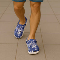 Northern Mariana Islands Magof Nochebuena Clogs Shoes Pacific Patchwork Xmas Vibes - Polynesian Pride