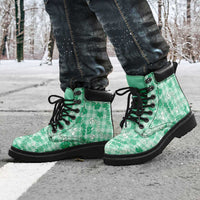 Omaomao Aloha Hawaii All Season Boots Plumeria Lei With Palaka Motif - Polynesian Pride