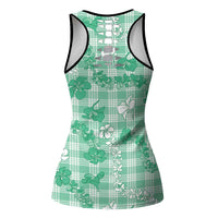 Omaomao Aloha Hawaii Hollow Tank Top Plumeria Lei With Palaka Motif - Polynesian Pride