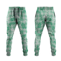 Omaomao Aloha Hawaii Jogger Pants Plumeria Lei With Palaka Motif - Polynesian Pride