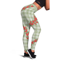 Omaomao Aloha Hawaii Leggings Rosebud Lei With Palaka Motif - Polynesian Pride