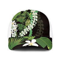 Omaomao Aloha Hawaii Lei Mesh Trucker Cap Tropical Flowers Elegant Vibe - Polynesian Pride