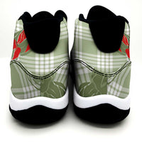 Omaomao Aloha Hawaii Sneakers J11 Rosebud Lei With Palaka Motif - Polynesian Pride