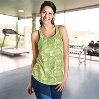 Omaomao Hawaii Breadfruit Palaka Motifs Women Racerback Tank
