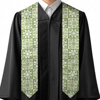 Omaomao Palaka Quilt Hawaii Graduation Stole Hawaiian Tropical Monstera Sea Turtle
