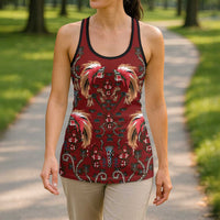 Oxblood Bird of Batik Papua Hollow Tank Top Exotic Natural Wealth of Papua LT9 - Polynesian Pride