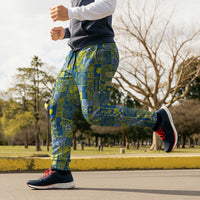 Palau Ungil Kurismas Jogger Pants Pacific Patchwork Xmas Vibes - Polynesian Pride