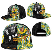 Personalised Australia vs New Zealand Snapback Cap Rugby Rivalry Two Nations One Battle