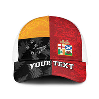 Personalised British Lions-AUNZ Mesh Trucker Cap Australia-New Zealand Indigenous Motif - Polynesian Pride