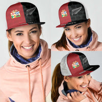 Personalised British Lions New Zealand Mesh Trucker Cap Sporty Style - Polynesian Pride