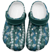 Pikake Maile Tiare Lei Clogs Shoes Polu Lauhala Pattern