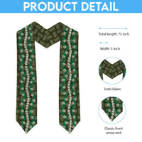 Pikake Maile Tiare Lei Graduation Stole Omaomao Lauhala Pattern
