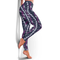 Pikake Maile Tiare Lei Leggings Poni Lauhala Pattern