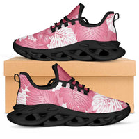 Pink Aloha Hawaii Clunky Sneakers Monstera Hibiscus Plumeria Seamless Vibes - Polynesian Pride