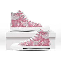 Pink Aloha Hawaii High Top Shoes Monstera Hibiscus Plumeria Seamless Vibes - Polynesian Pride