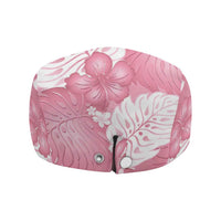 Pink Aloha Hawaii Jeff Hat Monstera Hibiscus Plumeria Seamless Vibes - Polynesian Pride