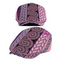Pink Aotearoa Kowhaiwhai Pattern Jeff Hat NZ Maori Quilt Style - Polynesian Pride