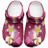 Pink Banana Leaf Hawaii Clogs Shoes Lau Maia Plumeria Tropical Summer Vibes