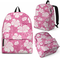 Pink Bula Fiji Masi Hibiscus Seamless Backpack