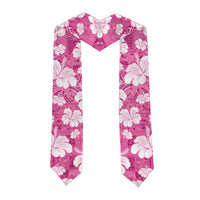 Pink Bula Fiji Masi Hibiscus Seamless Graduation Stole