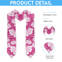 Pink Bula Fiji Masi Hibiscus Seamless Graduation Stole