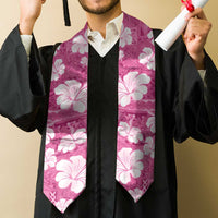Pink Bula Fiji Masi Hibiscus Seamless Graduation Stole