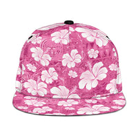Pink Bula Fiji Masi Hibiscus Seamless Snapback Cap