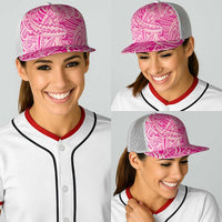 Pink Gradient Polynesia Baseball Net Cap Hawaiian Tribal Hammerhead Shark Tattoo - Polynesian Pride