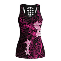 Pink Hawaii Hollow Tank Top Hammerhead Shark Tattoo Curve Polynesian - Polynesian Pride