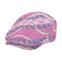 Pink Hawaii Palaka Honohono Pikake Jeff Hat Hawaiian Orchid Lei Polynesian Pattern - Polynesian Pride