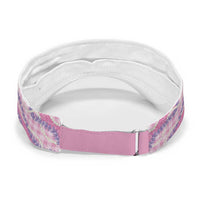 Pink Hawaii Palaka Honohono Pikake Sun Visor Cap Hawaiian Orchid Lei Polynesian Pattern LT14 - Polynesian Pride