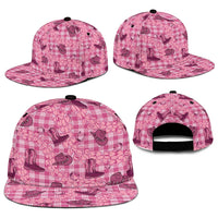Pink Palaka Hawaii Cowboy Snapback Cap Puakenikeni Lei Paniolo Papale Seamless Vibes - Polynesian Pride