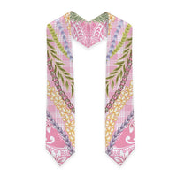 Pink Palaka Hawaii Leis Graduation Stole Hawaiian-plaid Elegant Tropical Vibes - Polynesian Pride