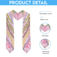 Pink Palaka Hawaii Leis Graduation Stole Hawaiian-plaid Elegant Tropical Vibes - Polynesian Pride