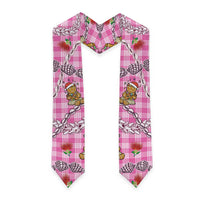 Pink Palaka Hawaii Mele Kalikimaka Graduation Stole Ohia Lehua Shell Leis Funny Gingerbread Santa - Polynesian Pride