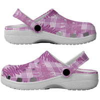 Pink Palaka Hawaii Palapalai Clogs Shoes Hawaiian Fern
