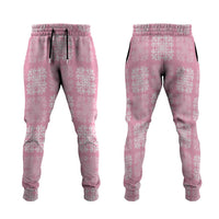 Pink Palaka Quilt Hawaii Jogger Pants Traditional Hawaii-plaid Pattern - Polynesian Pride