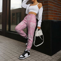 Pink Palaka Quilt Hawaii Jogger Pants Traditional Hawaii-plaid Pattern - Polynesian Pride