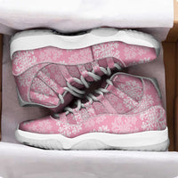 Pink Palaka Quilt Hawaii Sneakers J11 Traditional Hawaii-plaid Pattern - Polynesian Pride