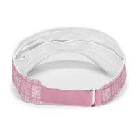 Pink Palaka Quilt Hawaii Sun Visor Cap Traditional Hawaii-plaid Pattern LT14 - Polynesian Pride