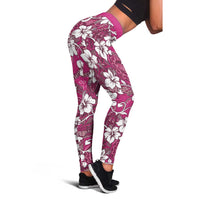 Piqi Bula Fiji Leggings Fijian Tapa Seamless Hibiscus - Polynesian Pride