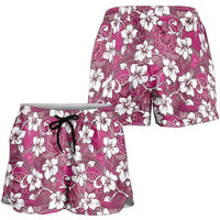 Piqi Bula Fiji Shorts for Women Fijian Tapa Seamless Hibiscus - Polynesian Pride