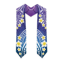 Plumeria With Galaxy Polynesian Tattoo Pattern Graduation Stole