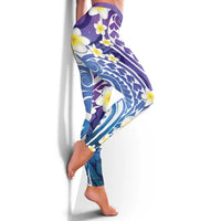 Plumeria With Galaxy Polynesian Tattoo Pattern Leggings - Polynesian Pride