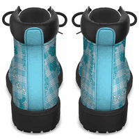 Polu Aloha Hawaii All Season Boots Plumeria Lei With Palaka Motif - Polynesian Pride