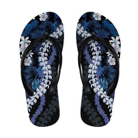 Polu Aloha Hawaii Lei Flip Flops Tropical Flowers Elegant Vibe - Polynesian Pride