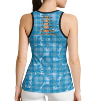 Polu Hawaii Breadfruit Palaka Motifs Hollow Tank Top