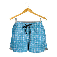 Polu Hawaii Breadfruit Palaka Motifs Shorts for Women