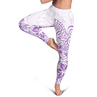Polynesia Leggings Plumeria Lavender Curves
