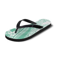 Polynesian Tiare Flower Cyan Pastel Flip Flops LT14 - Polynesian Pride